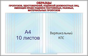 Стенд Образцы пропусков