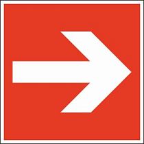 Знак F01-01 Направляющая стрелка, 100х100 мм, на пленке световозвращающей самоклеящейся полимерной ГОСТ 12.4.026-2015