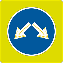 4.2.3 Светодиодный дорожный знак на желтом щите 900x900